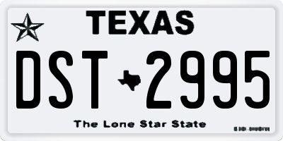 TX license plate DST2995