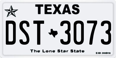 TX license plate DST3073