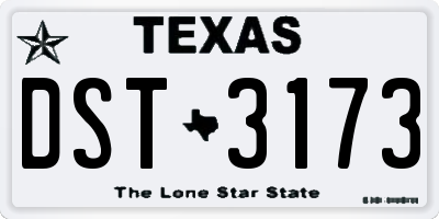 TX license plate DST3173