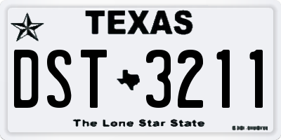 TX license plate DST3211