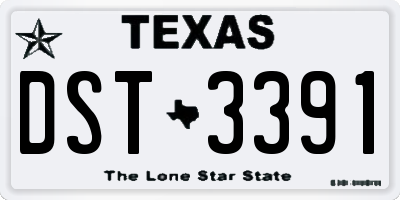 TX license plate DST3391