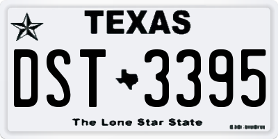 TX license plate DST3395