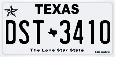 TX license plate DST3410
