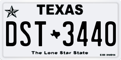 TX license plate DST3440