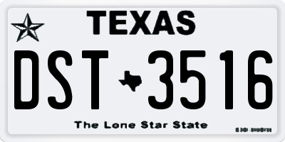 TX license plate DST3516