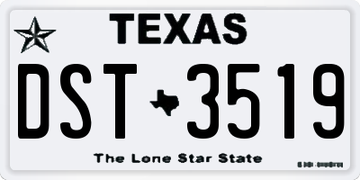 TX license plate DST3519