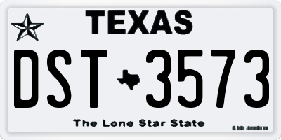 TX license plate DST3573