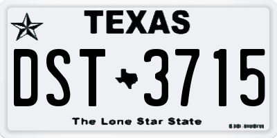 TX license plate DST3715