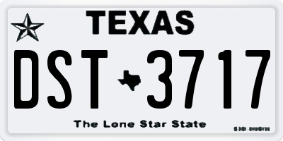 TX license plate DST3717