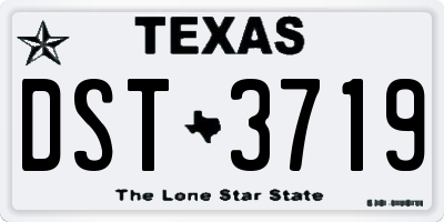 TX license plate DST3719