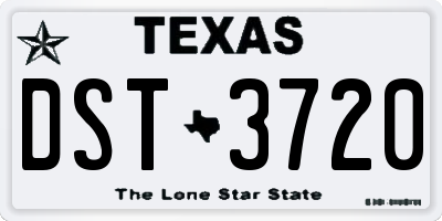 TX license plate DST3720