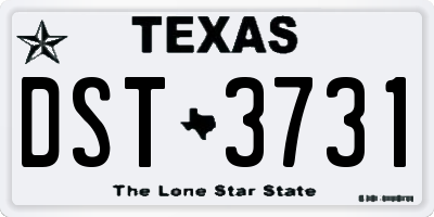 TX license plate DST3731