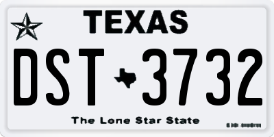 TX license plate DST3732