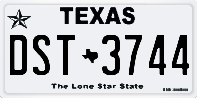 TX license plate DST3744