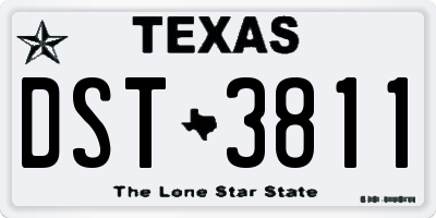 TX license plate DST3811