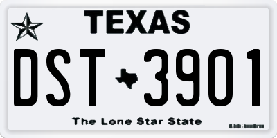 TX license plate DST3901
