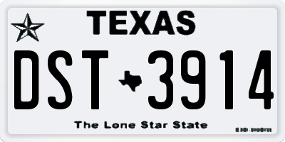 TX license plate DST3914