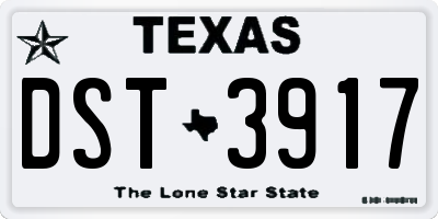 TX license plate DST3917