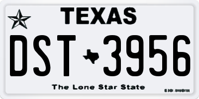TX license plate DST3956