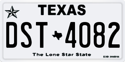 TX license plate DST4082