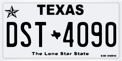 TX license plate DST4090