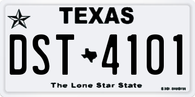 TX license plate DST4101