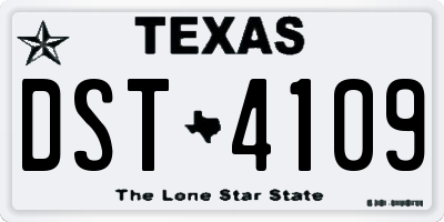 TX license plate DST4109
