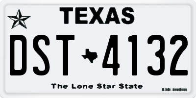 TX license plate DST4132