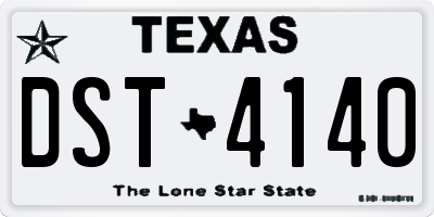 TX license plate DST4140