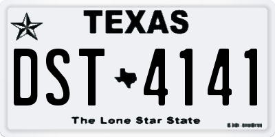 TX license plate DST4141