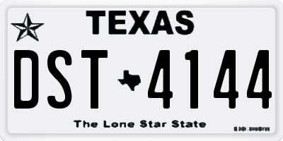 TX license plate DST4144