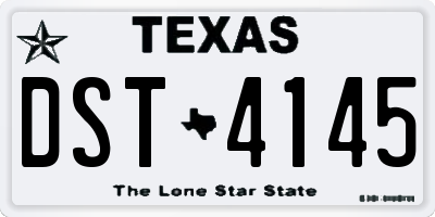 TX license plate DST4145