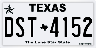 TX license plate DST4152