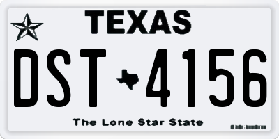 TX license plate DST4156