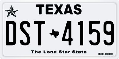 TX license plate DST4159