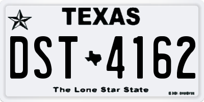 TX license plate DST4162