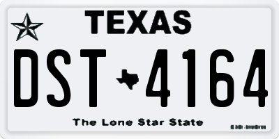 TX license plate DST4164