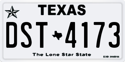 TX license plate DST4173