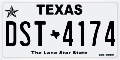 TX license plate DST4174