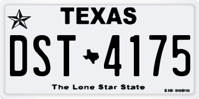 TX license plate DST4175