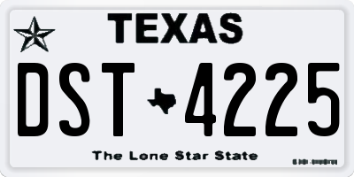 TX license plate DST4225