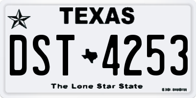 TX license plate DST4253