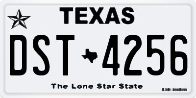 TX license plate DST4256