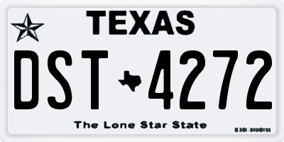 TX license plate DST4272