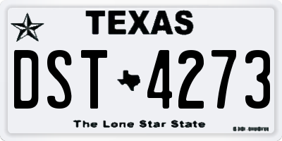 TX license plate DST4273