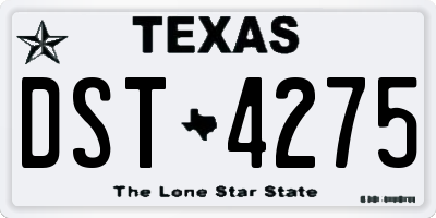TX license plate DST4275