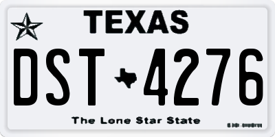 TX license plate DST4276