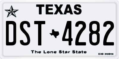 TX license plate DST4282