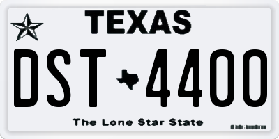 TX license plate DST4400
