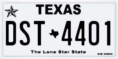 TX license plate DST4401